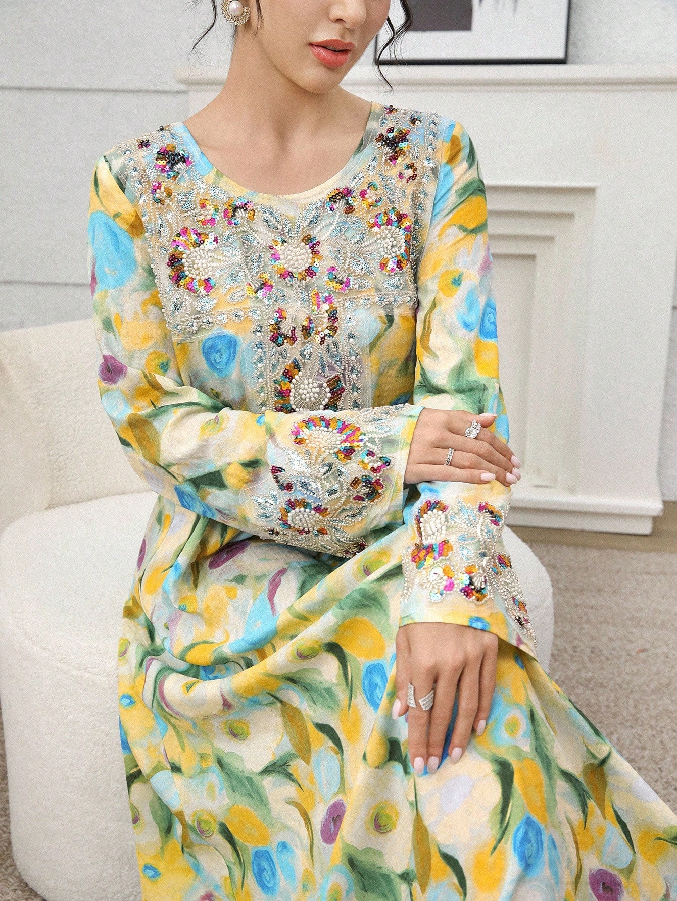 Multi Printed Jalabiya