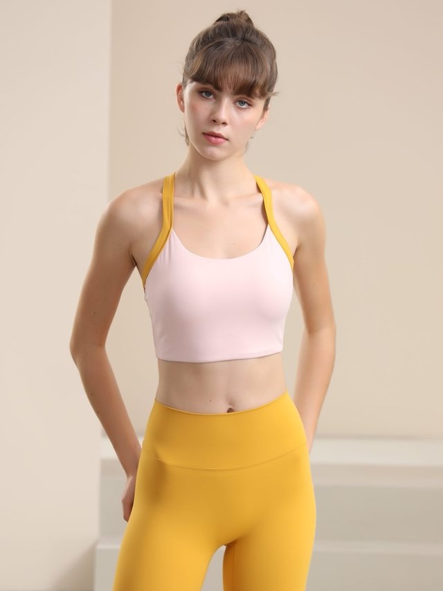 Light Pink Halter Sports Bra