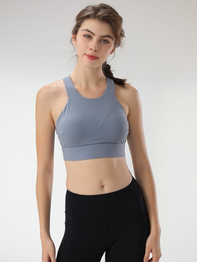 Grey Racerback Sports Bra