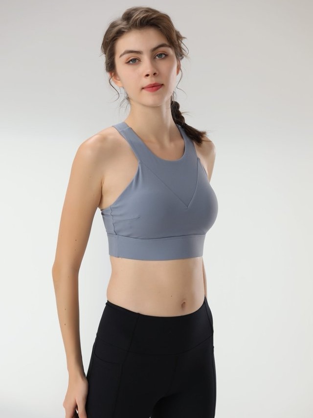 Grey Racerback Sports Bra
