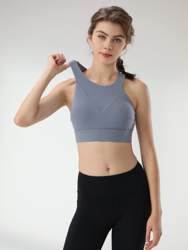 Grey Racerback Sports Bra