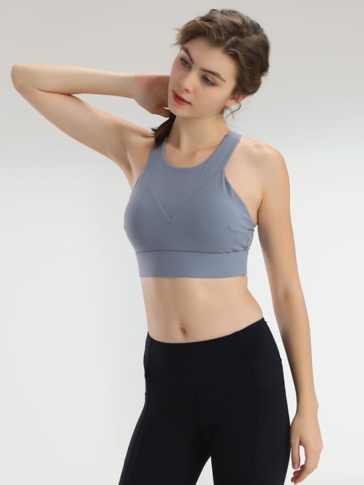 Grey Racerback Sports Bra