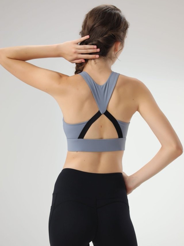 Grey Racerback Sports Bra