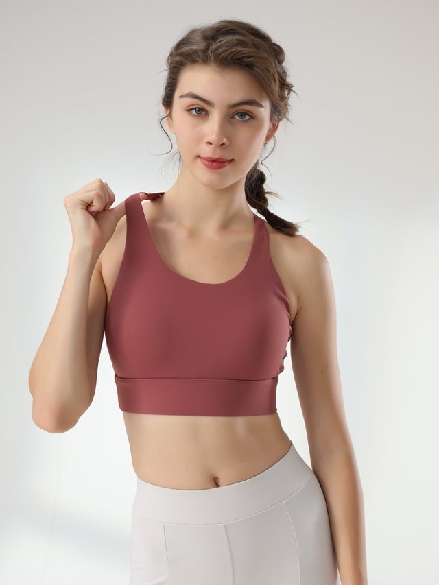 Maroon Activewear Sports Bra