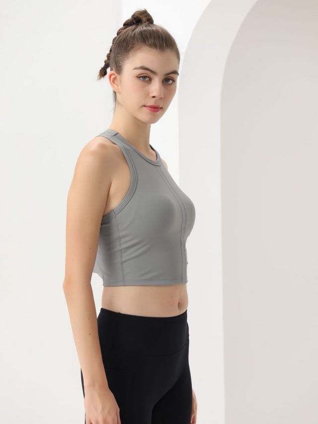 Grey Activewear Crop Top