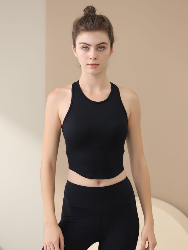 Black Activewear Crop Top