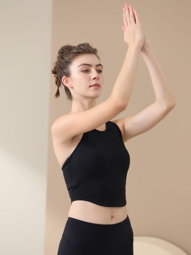 Black Activewear Crop Top