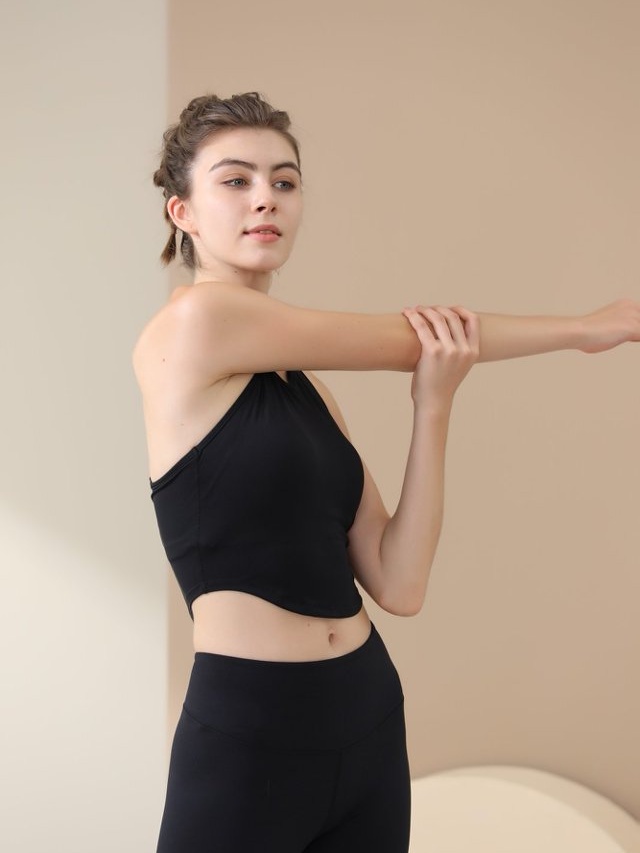 Black Activewear Crop Top