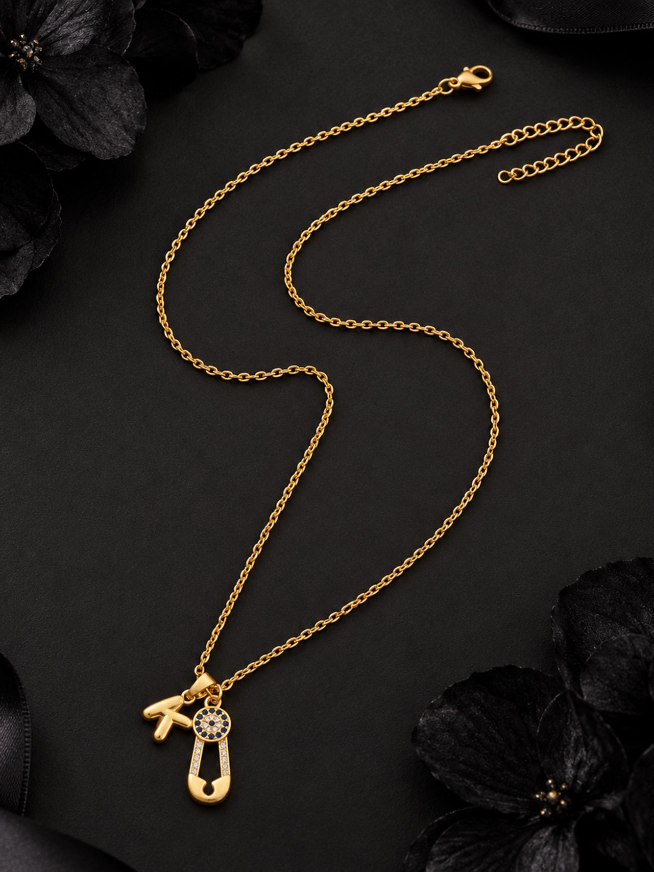 Gold Solid Pendant Necklace