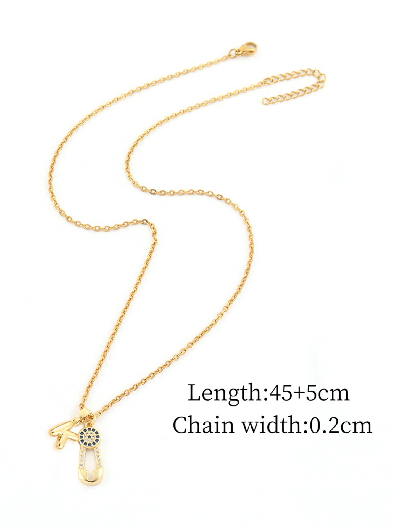 Gold Solid Pendant Necklace