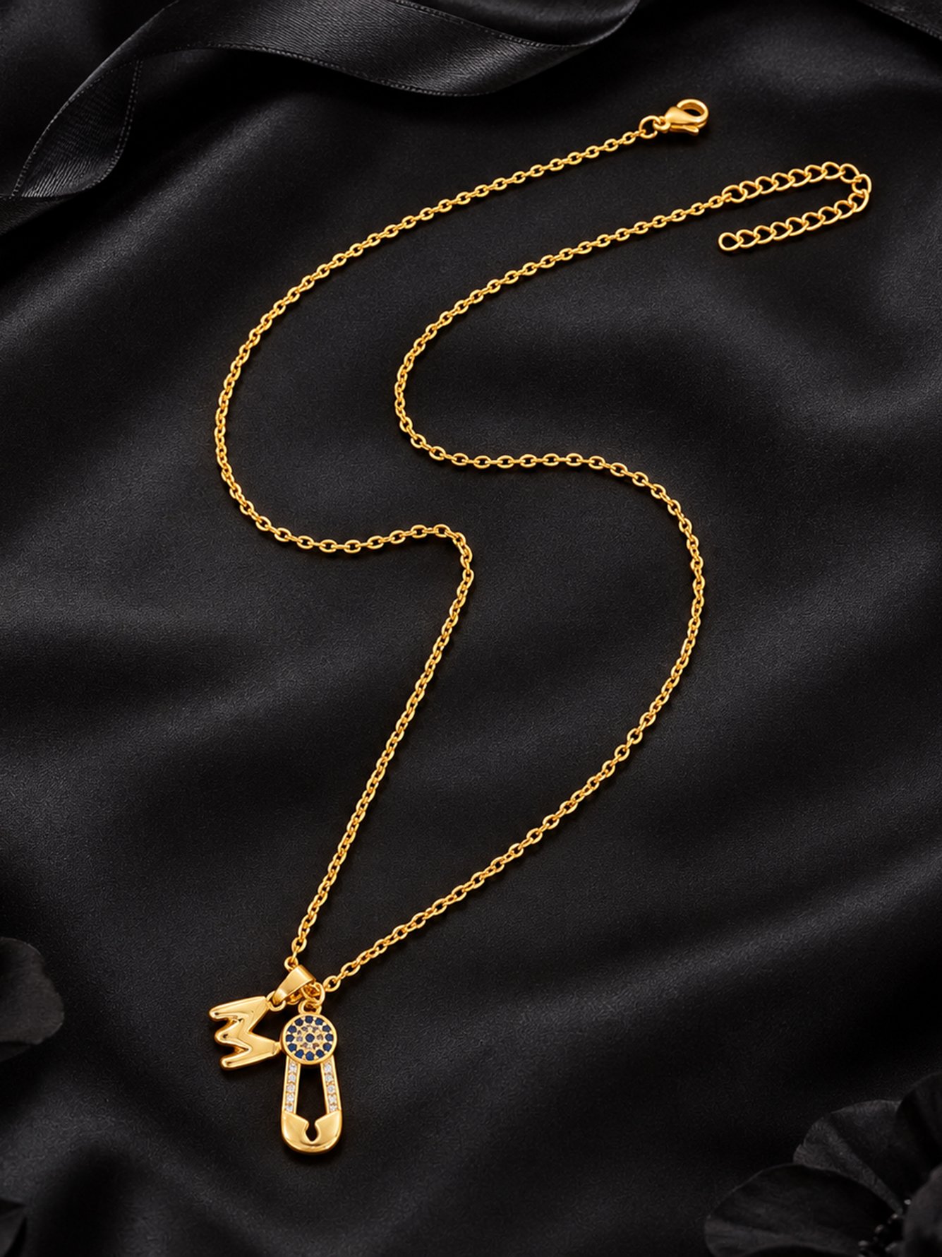 Gold Solid Pendant Necklace