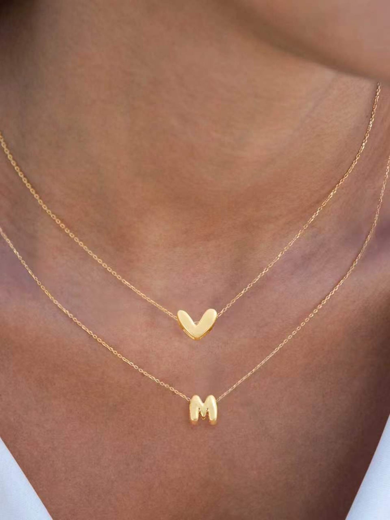 Gold Solid Pendant Necklace