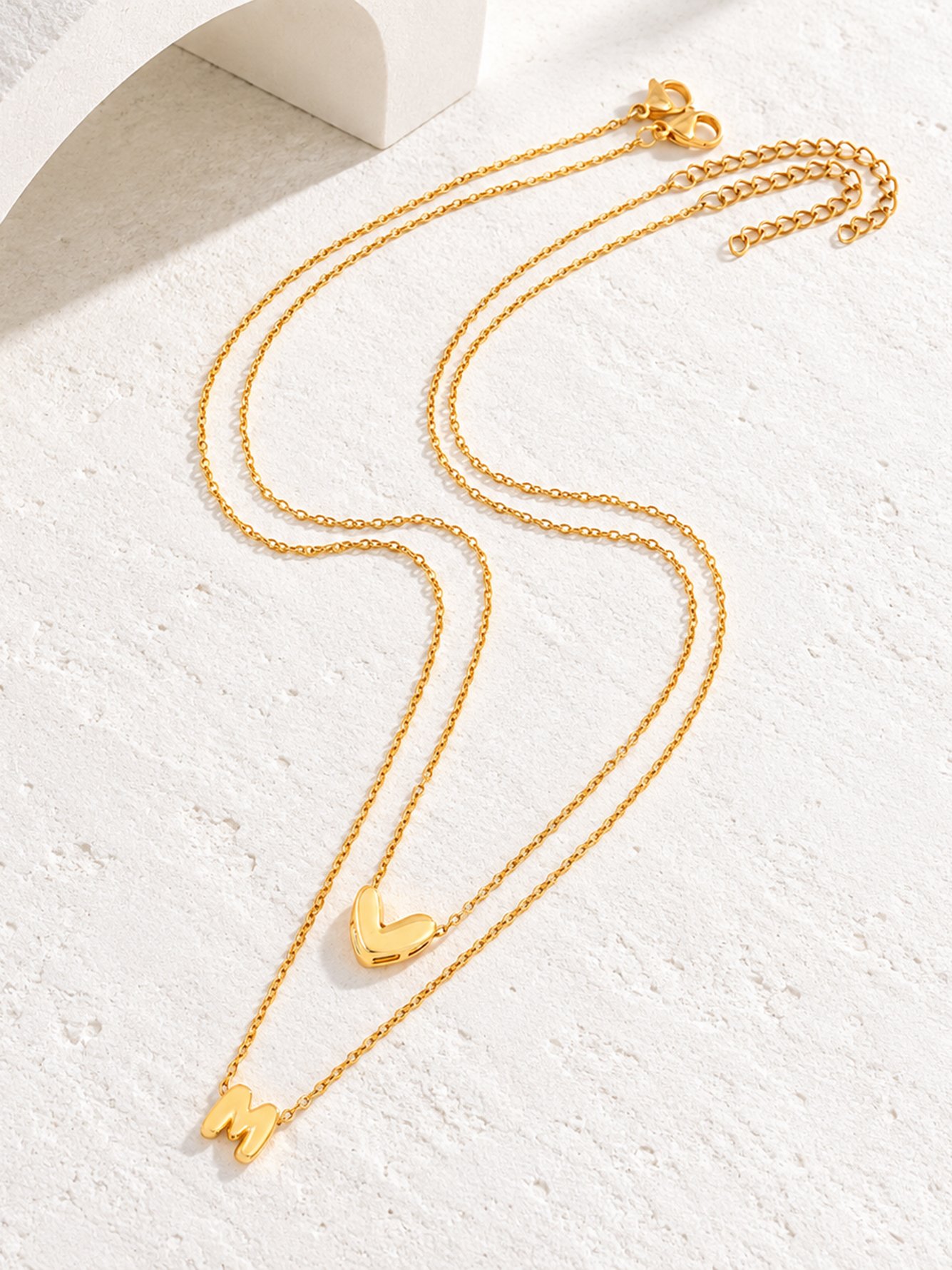 Gold Solid Pendant Necklace