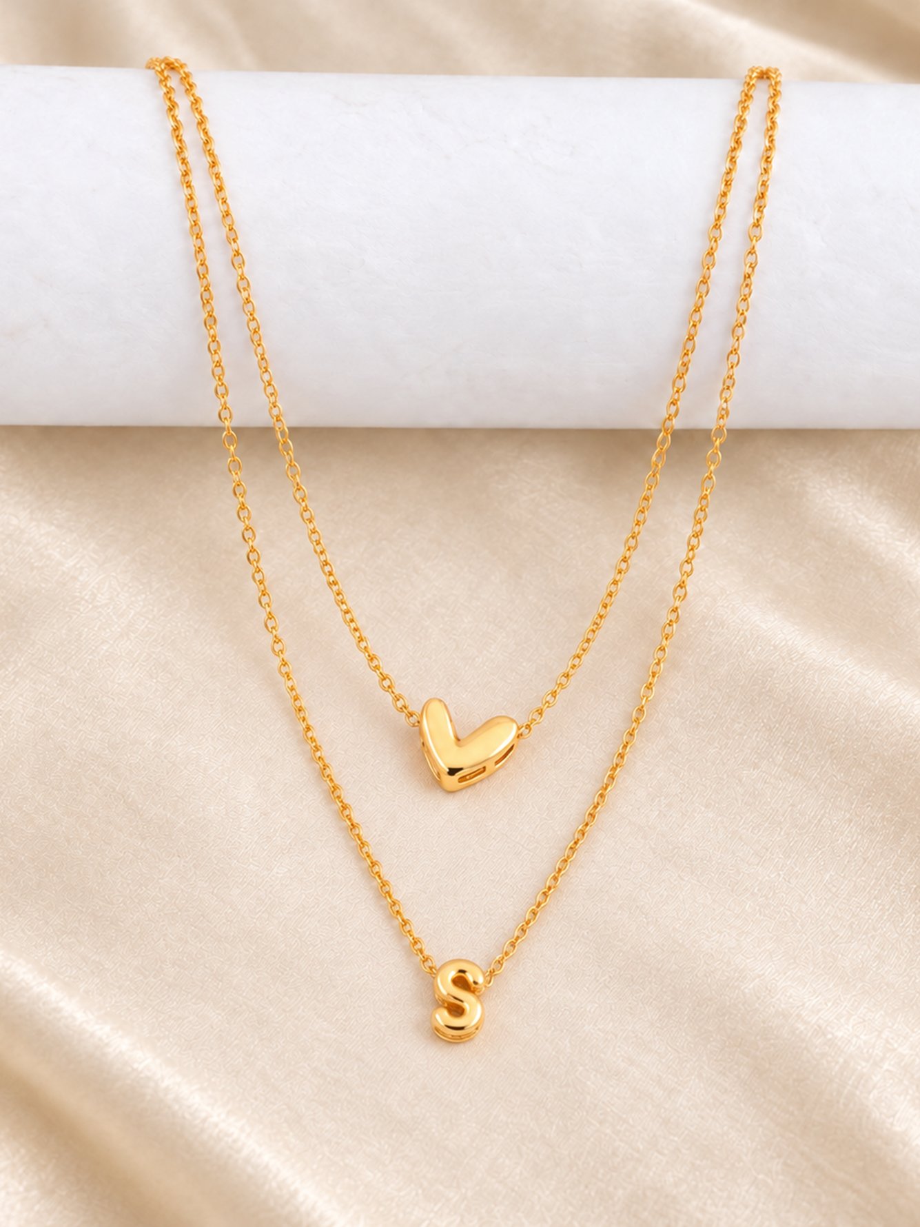 Gold Solid Pendant Necklace
