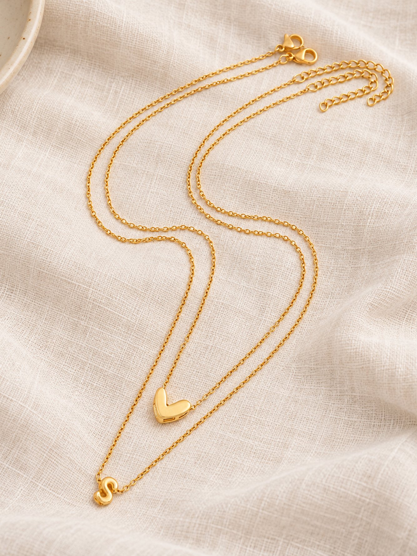 Gold Solid Pendant Necklace
