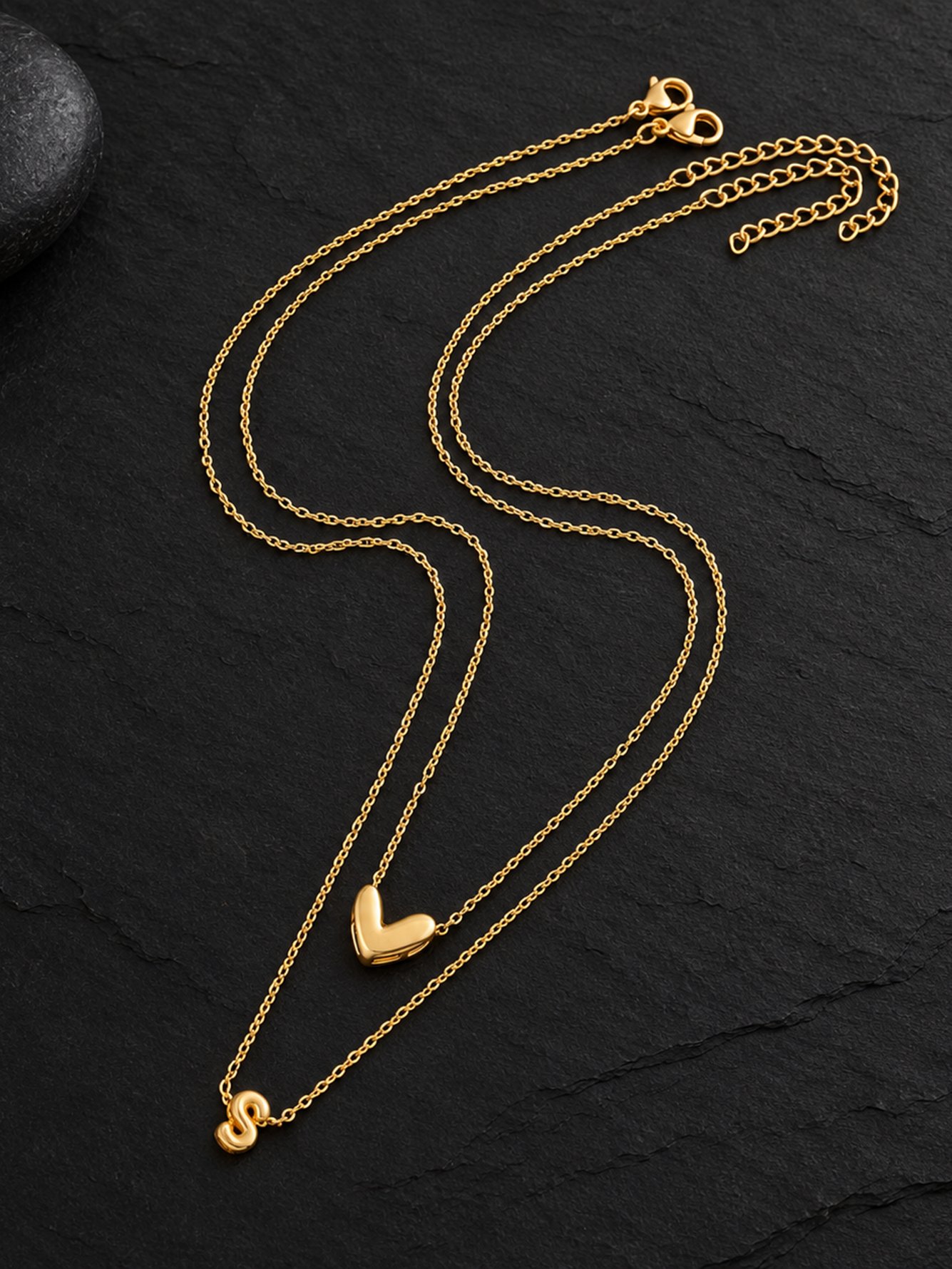 Gold Solid Pendant Necklace