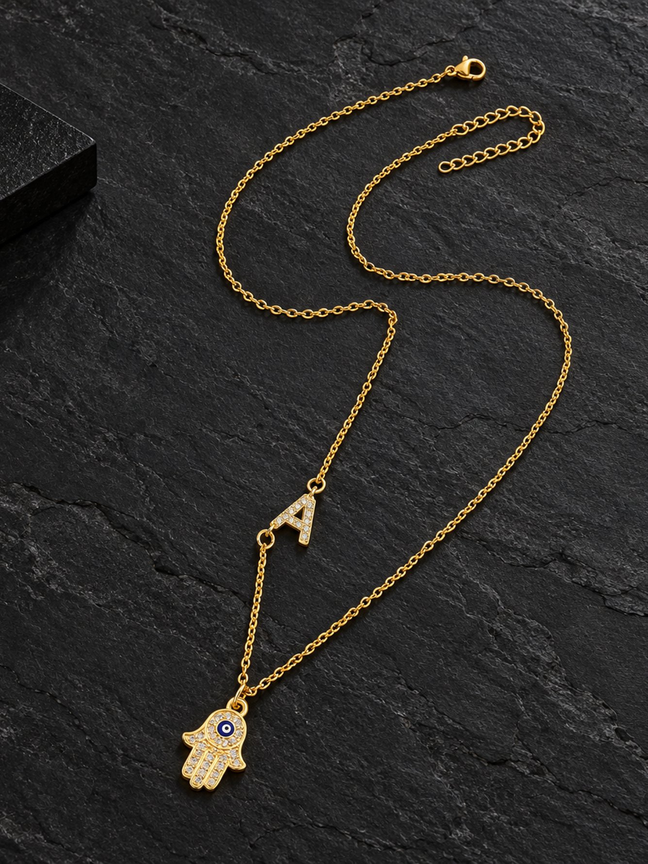 Gold Solid Pendant Necklace