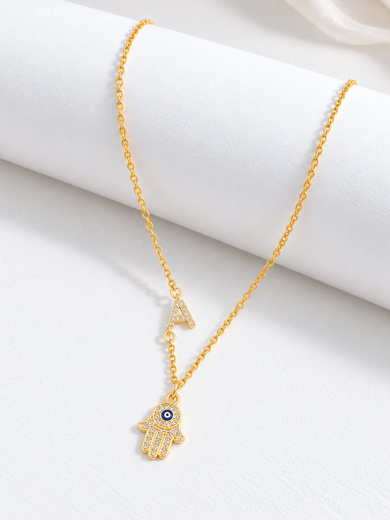 Gold Solid Pendant Necklace