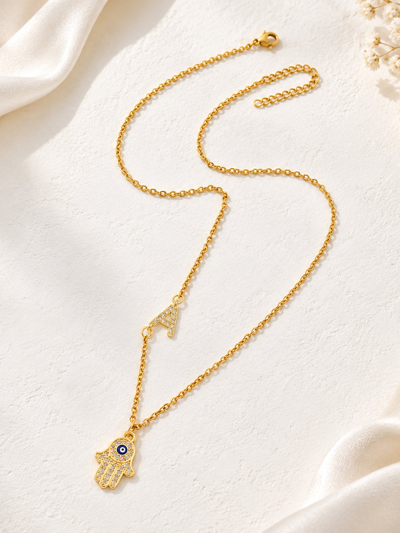 Gold Solid Pendant Necklace
