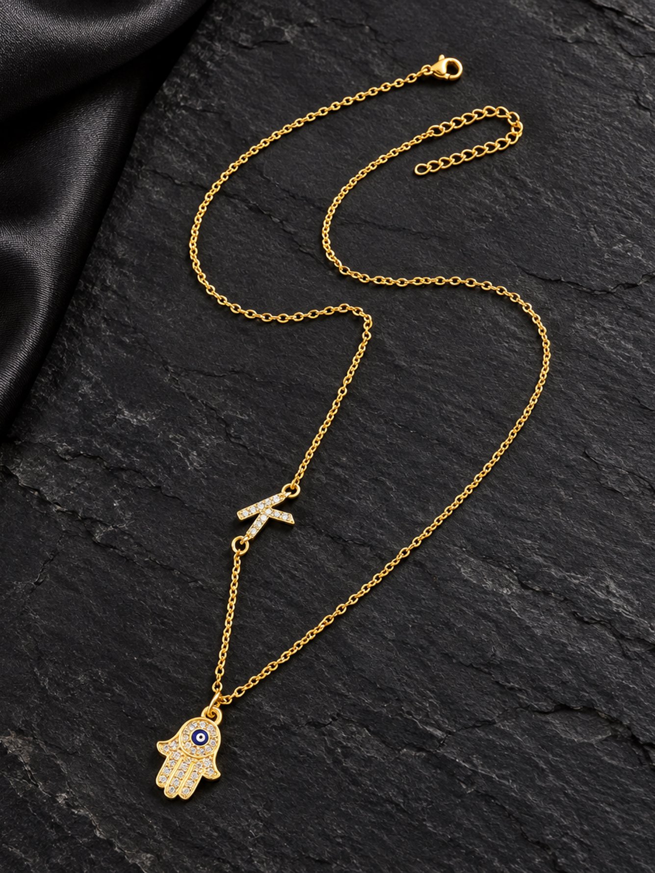 Gold Solid Pendant Necklace