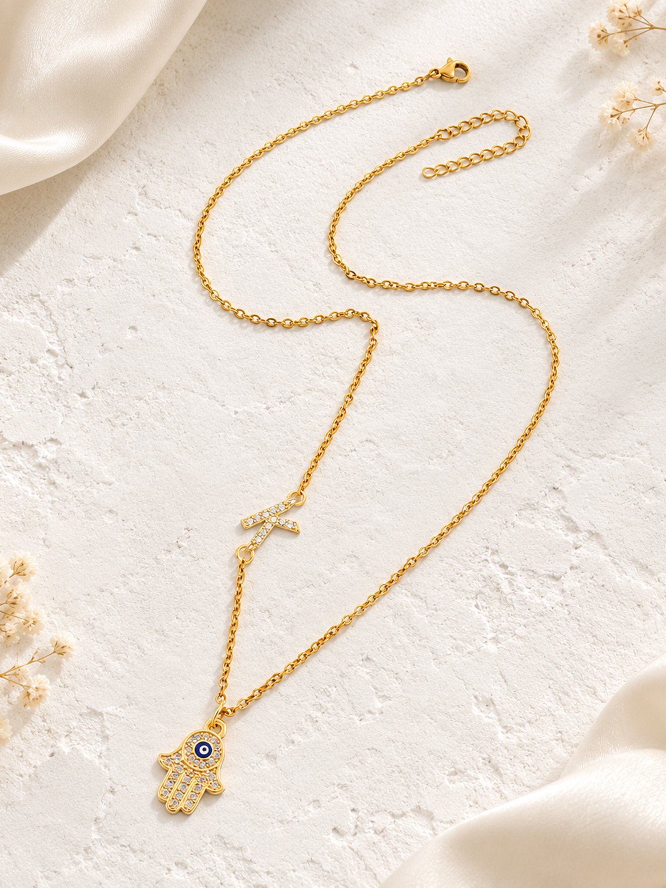 Gold Solid Pendant Necklace