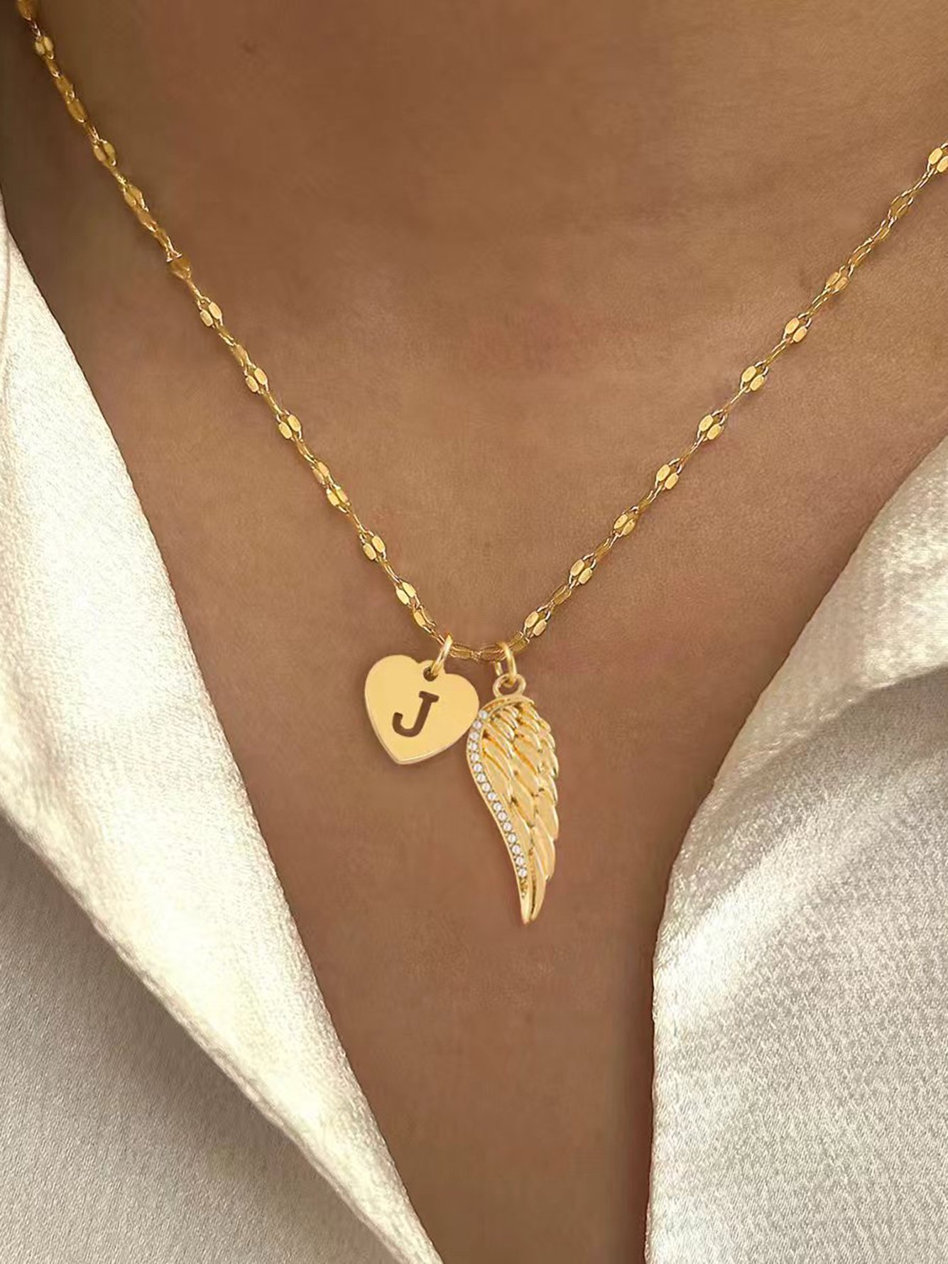Gold Solid Pendant Necklace