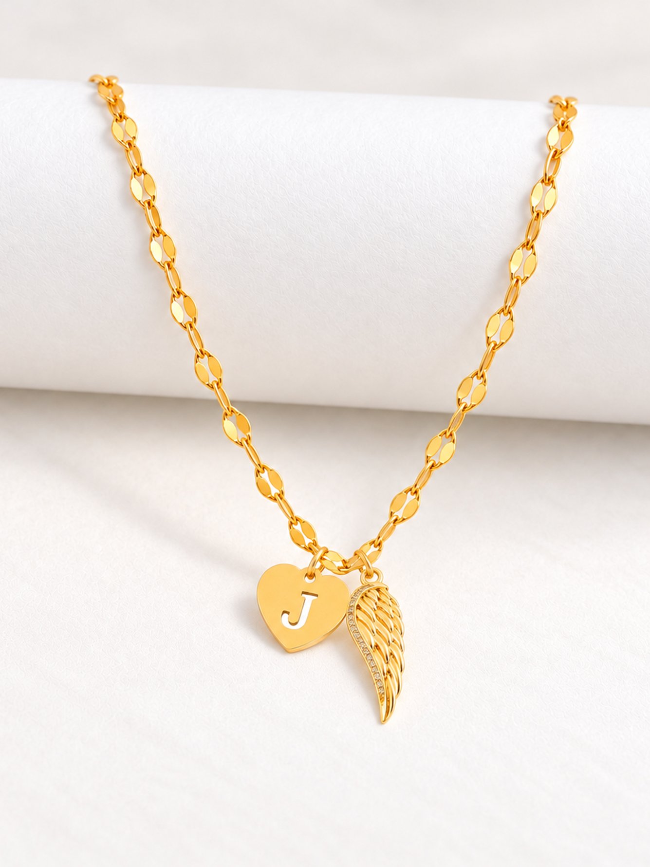 Gold Solid Pendant Necklace
