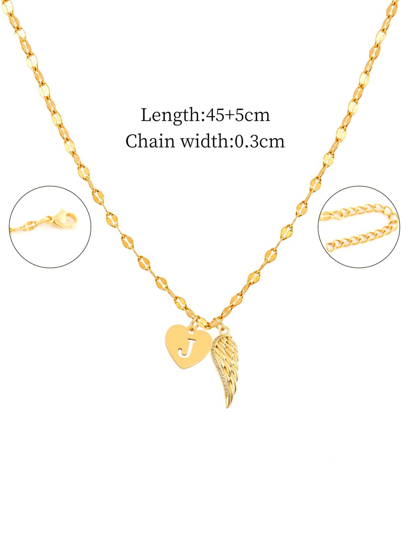 Gold Solid Pendant Necklace