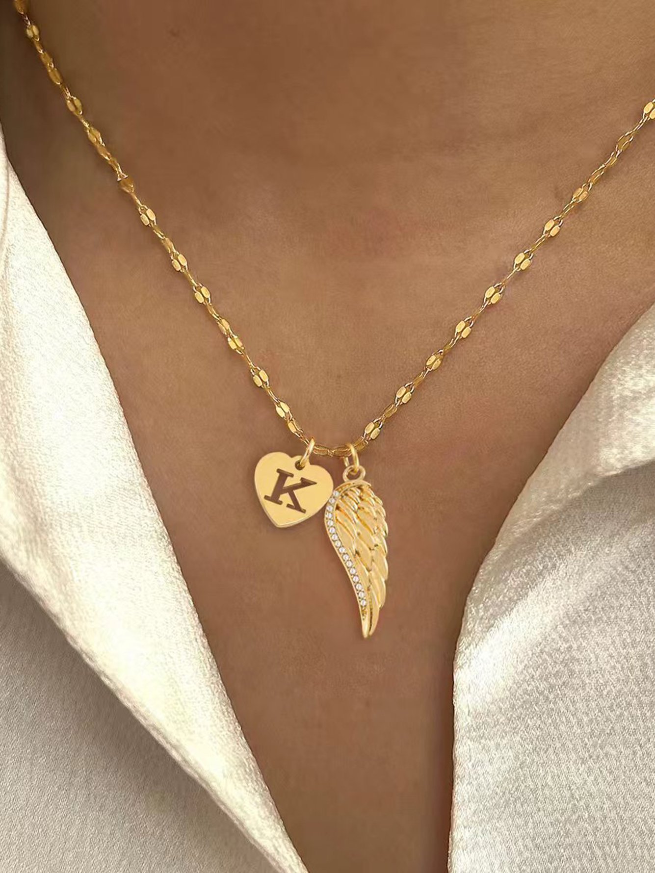 Gold Solid Pendant Necklace