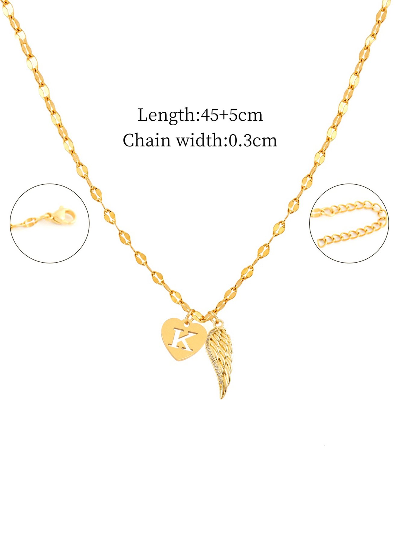 Gold Solid Pendant Necklace