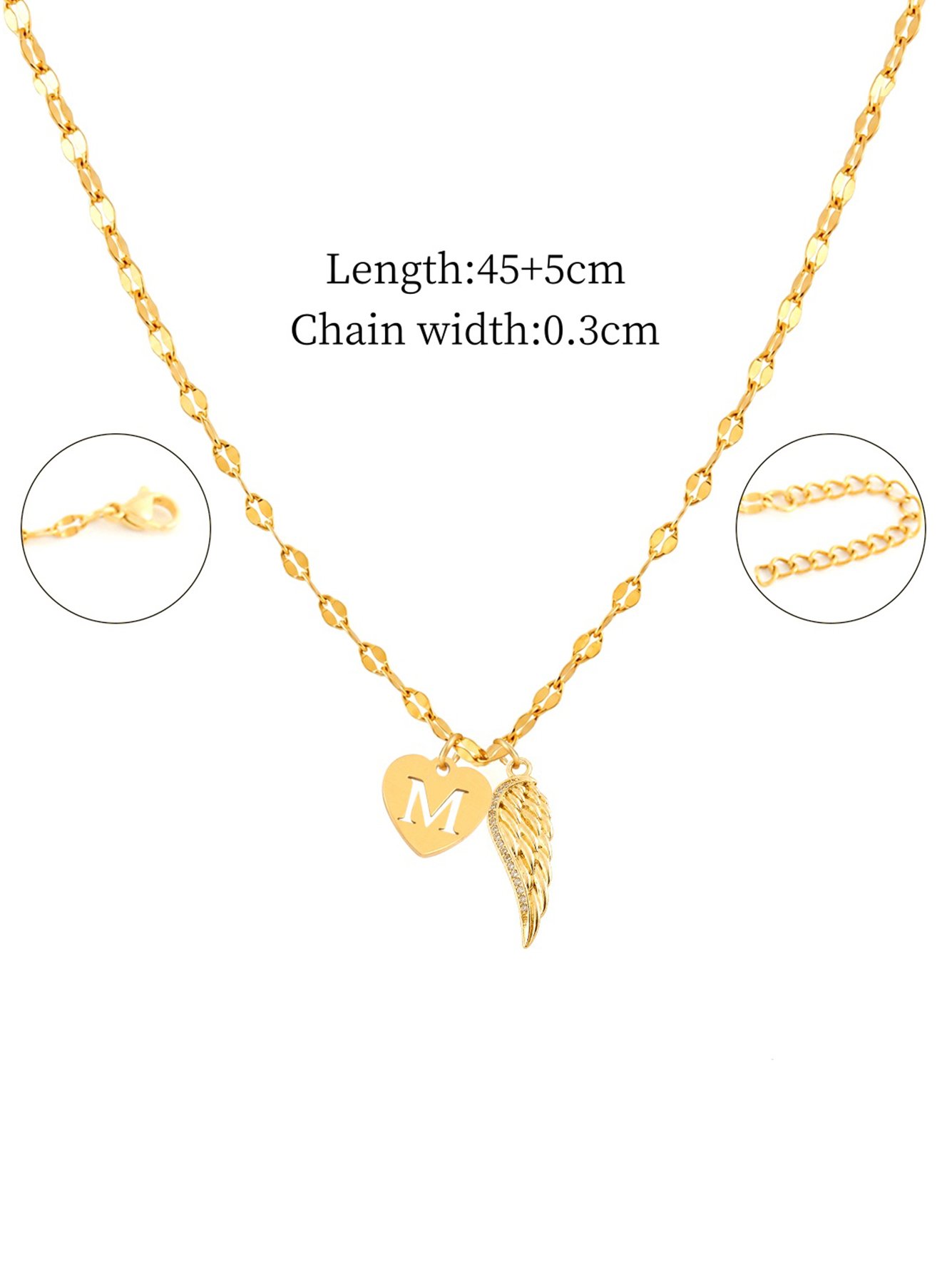 Gold Solid Pendant Necklace