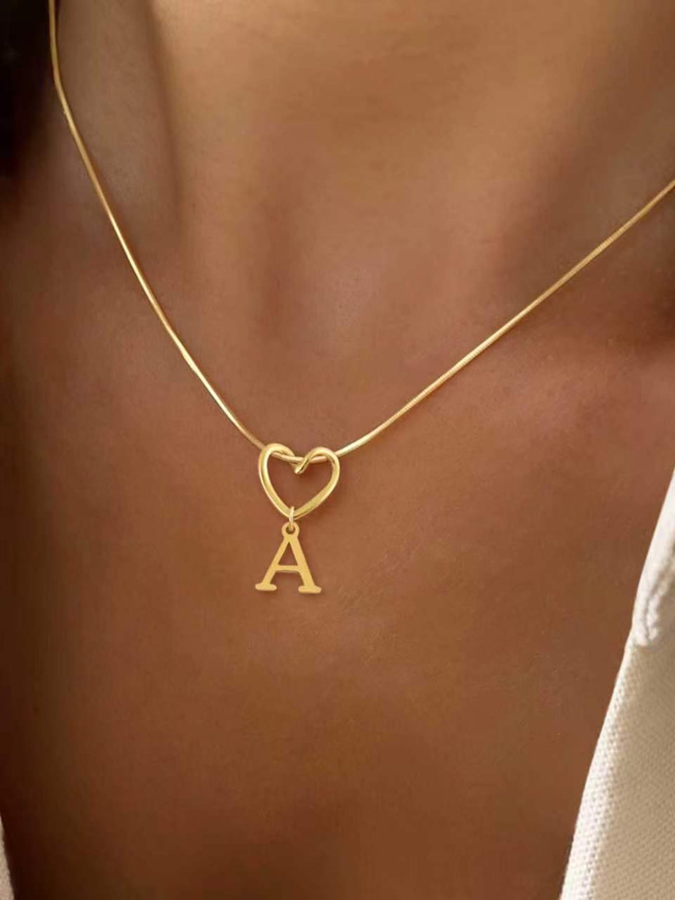 Gold Solid Pendant Necklace