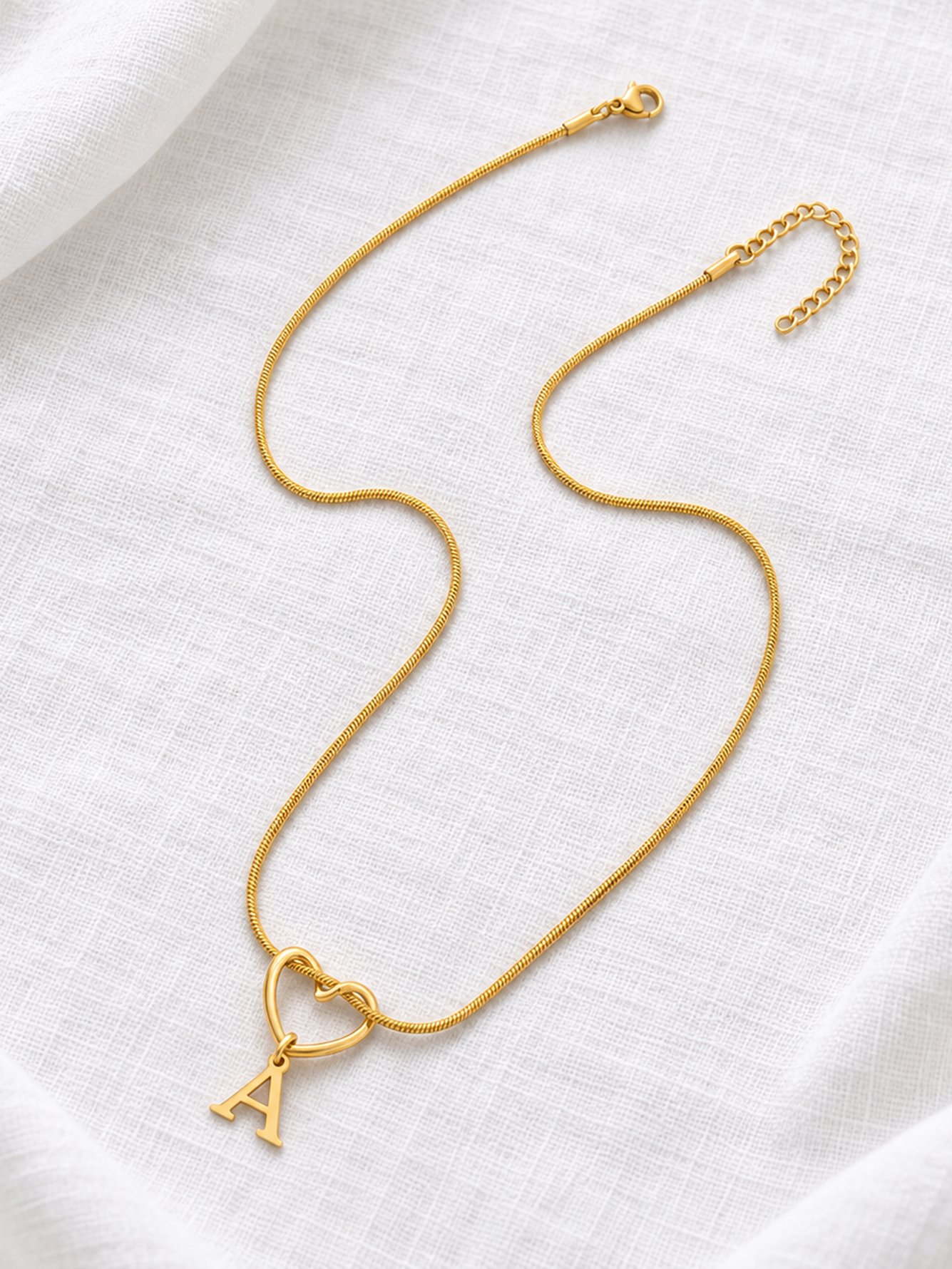 Gold Solid Pendant Necklace