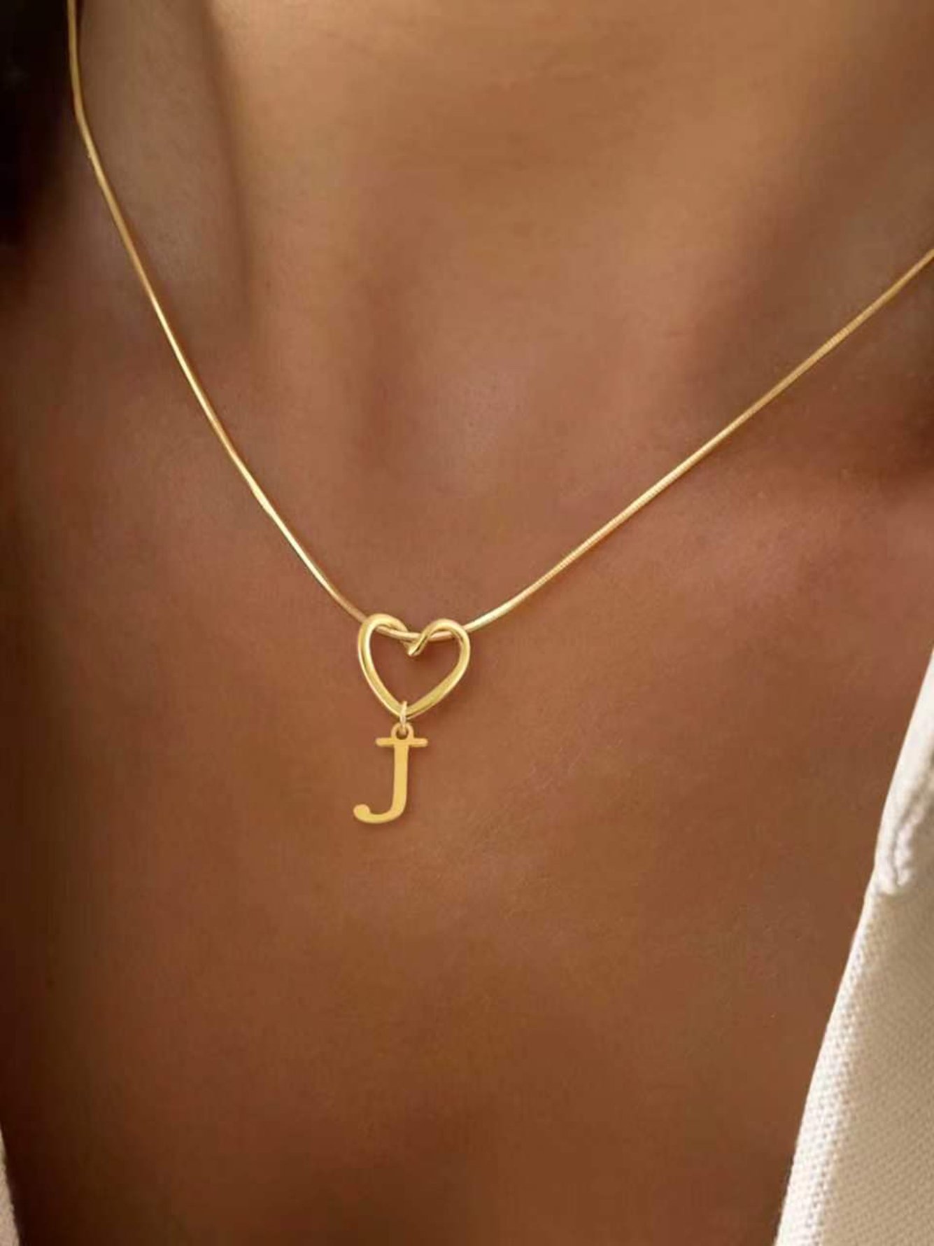 Gold Solid Pendant Necklace