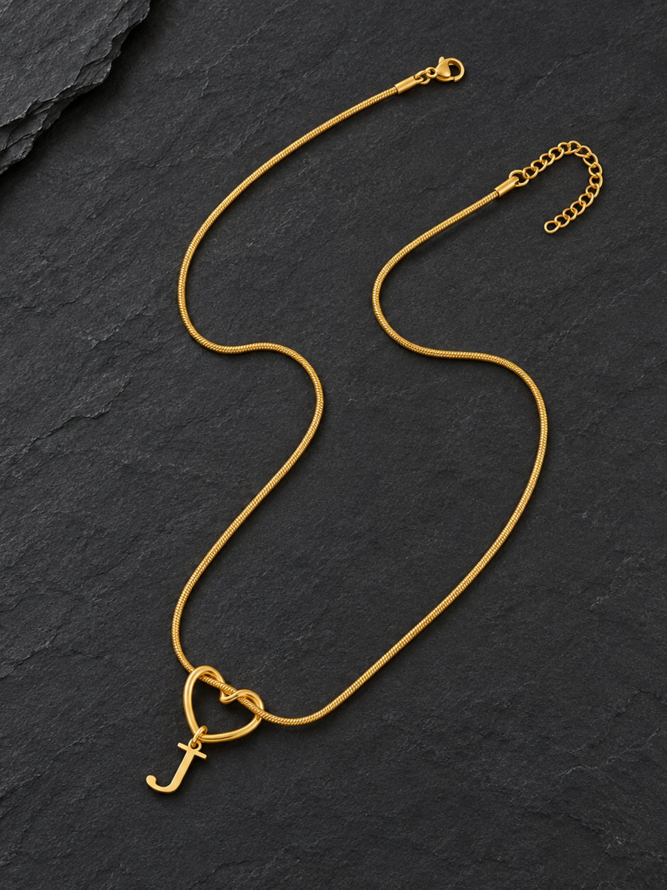 Gold Solid Pendant Necklace