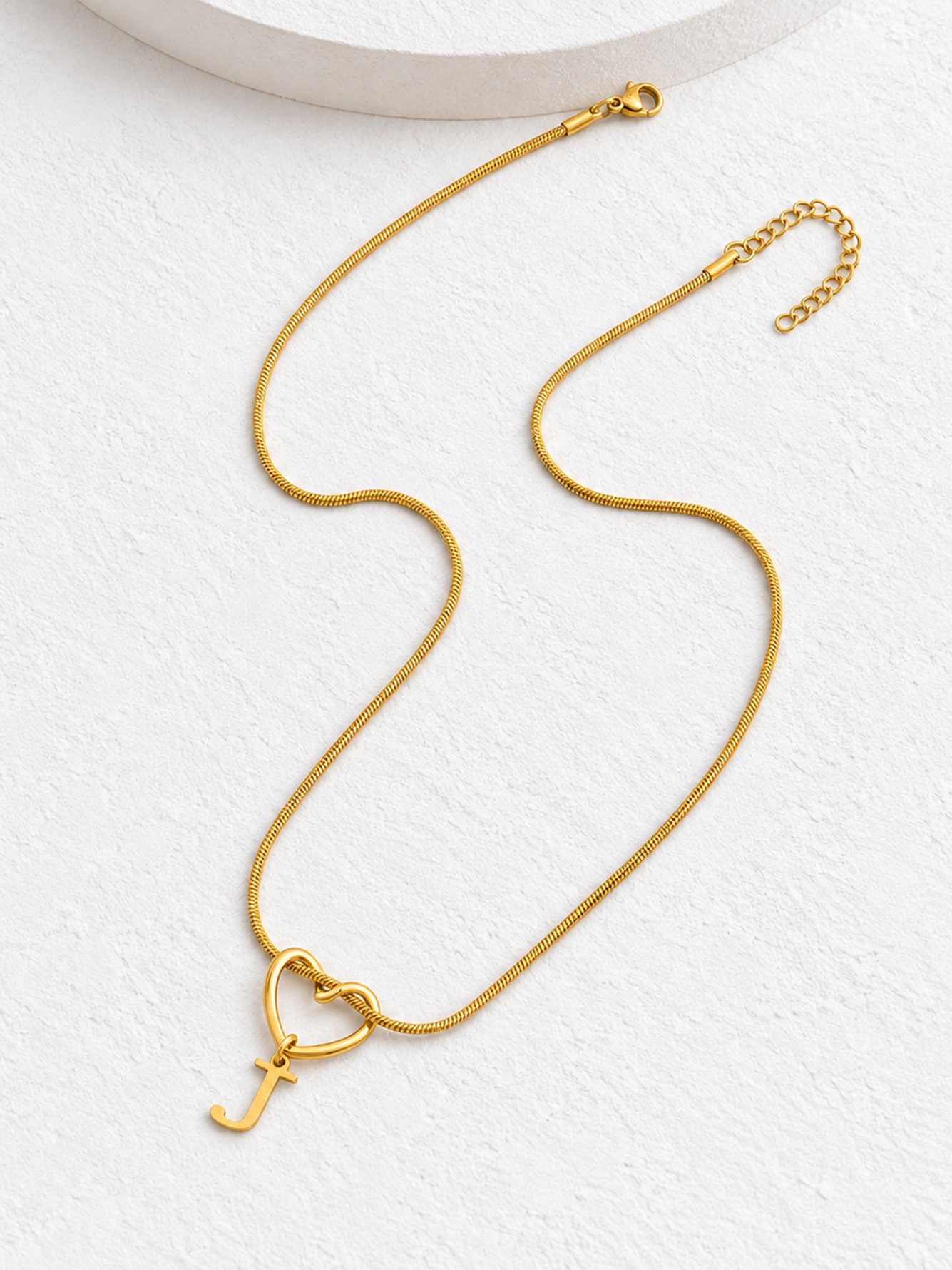 Gold Solid Pendant Necklace