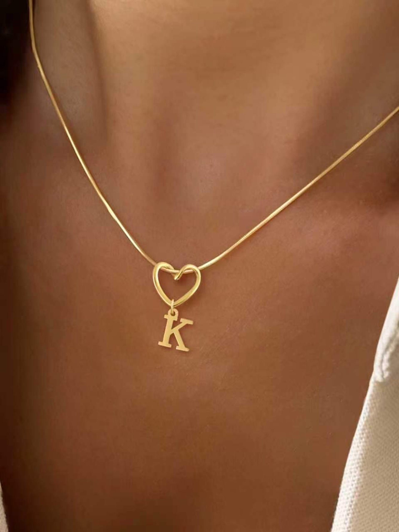 Gold Solid Pendant Necklace