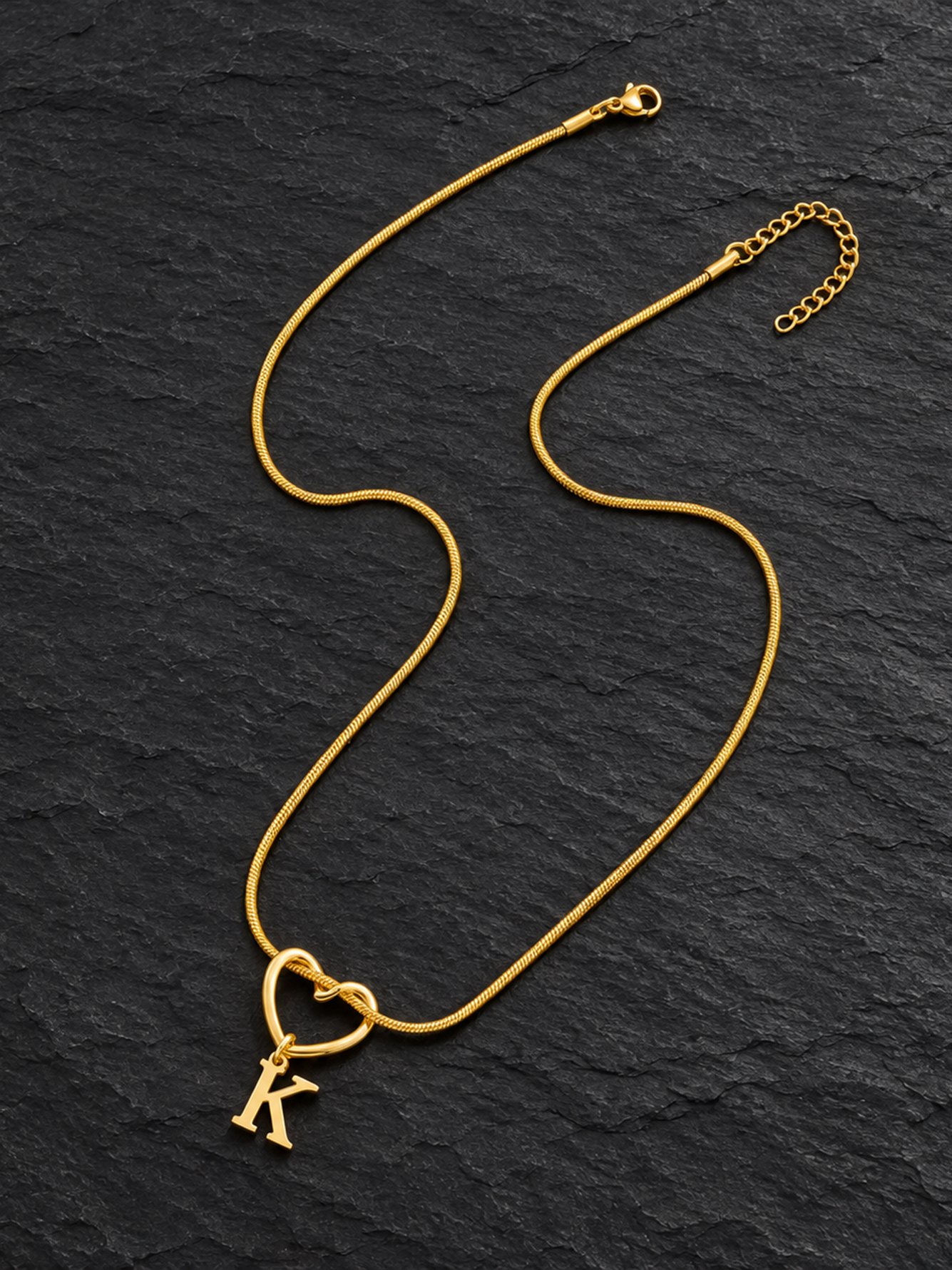 Gold Solid Pendant Necklace