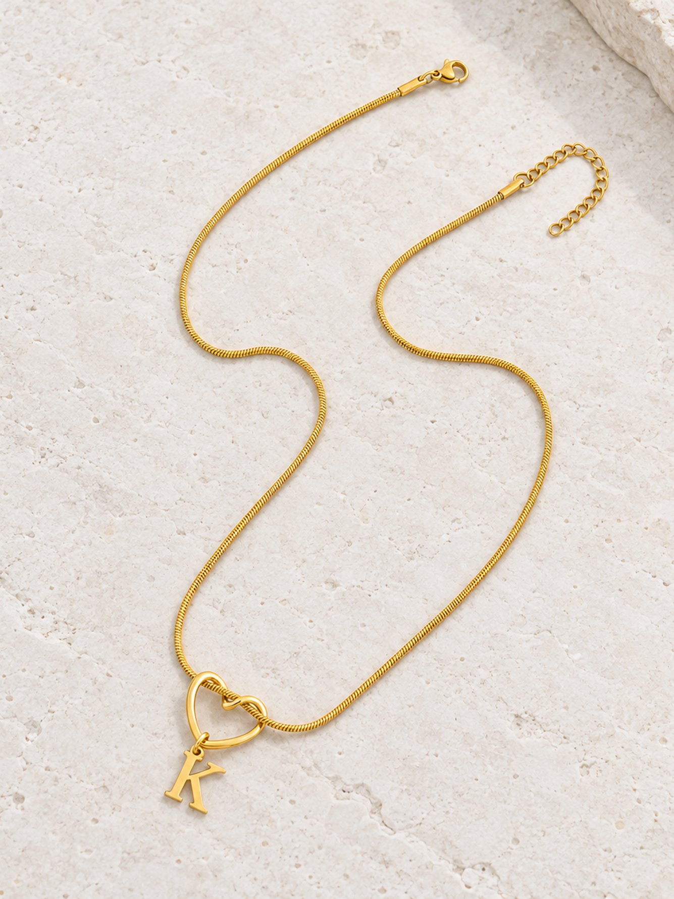 Gold Solid Pendant Necklace