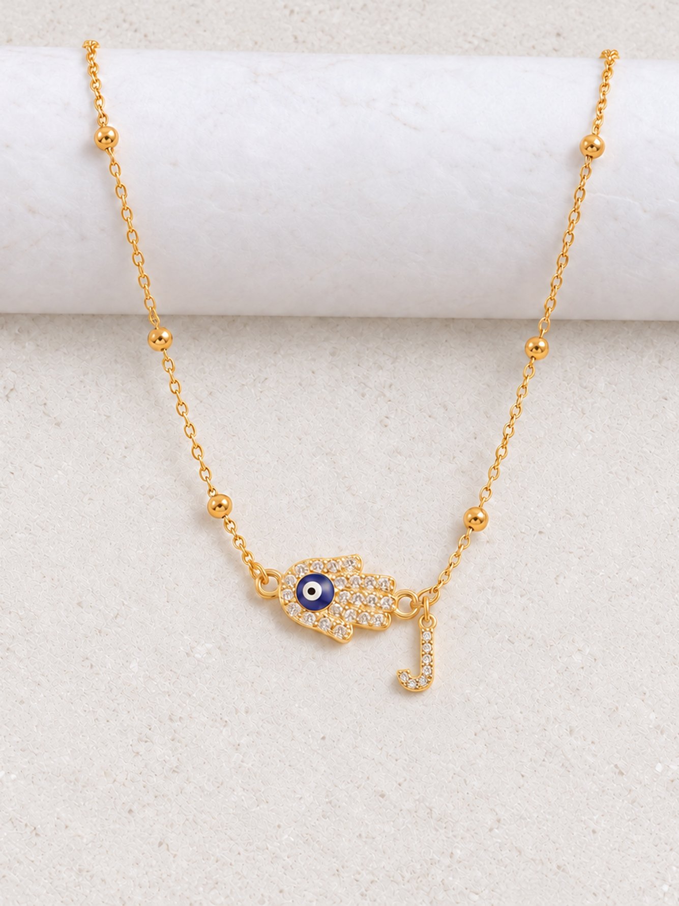 Gold Solid Pendant Necklace