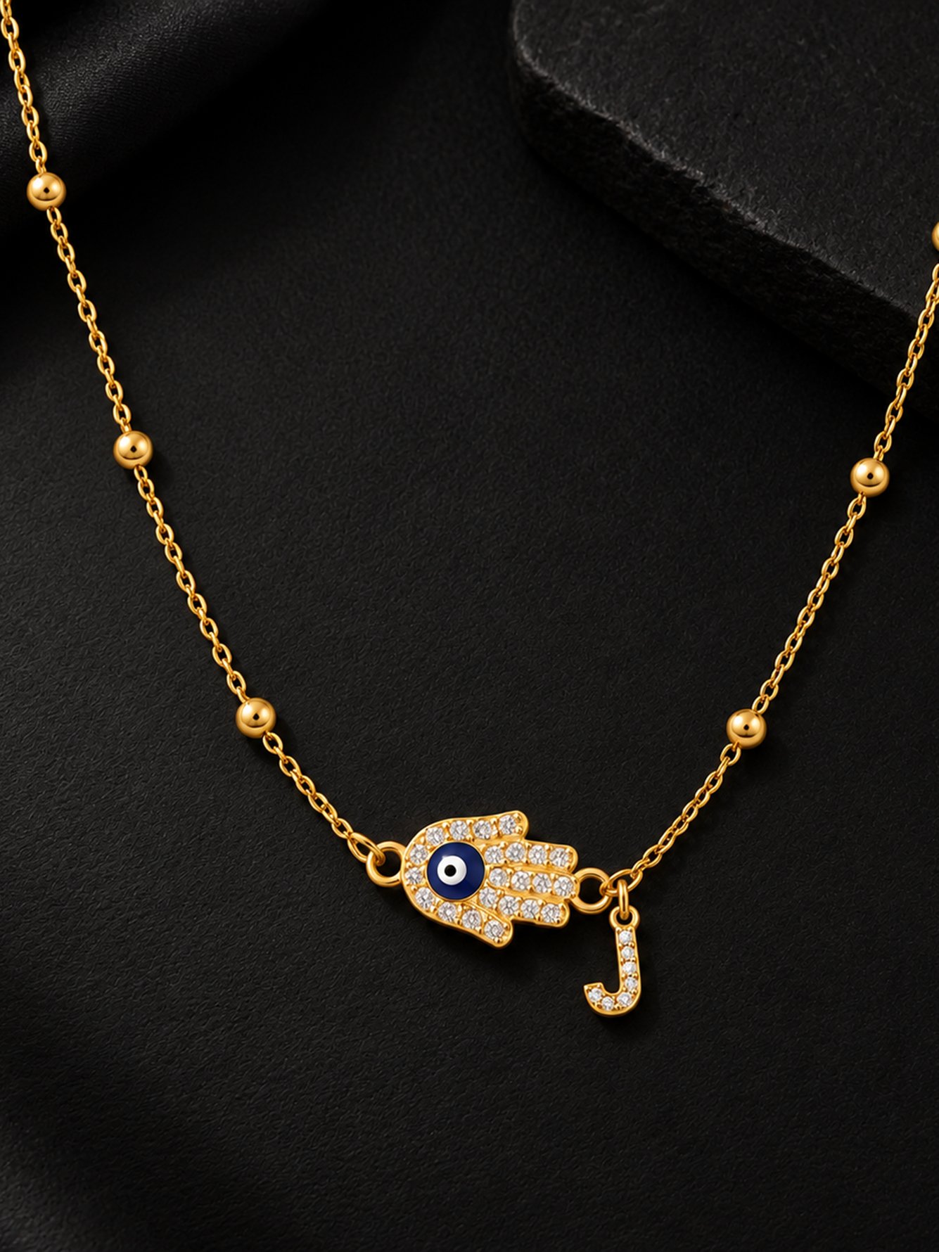 Gold Solid Pendant Necklace