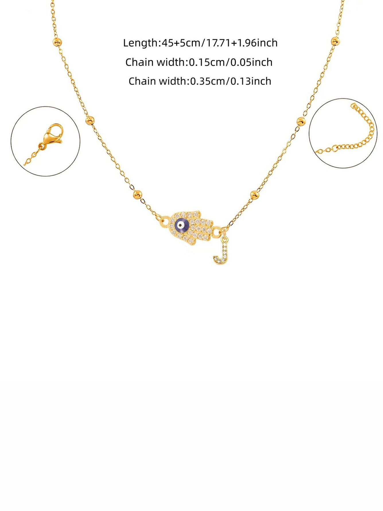 Gold Solid Pendant Necklace