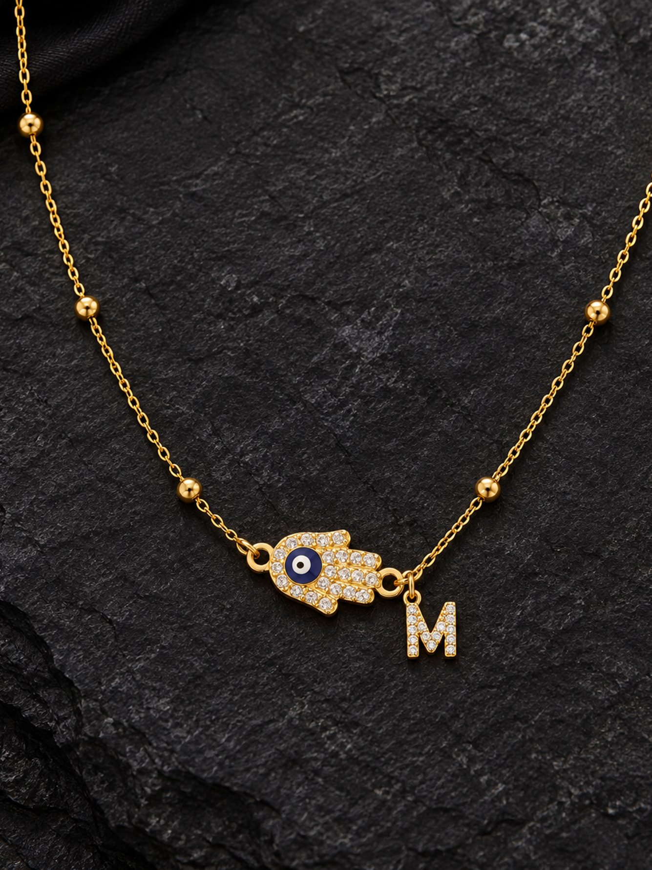 Gold Solid Pendant Necklace