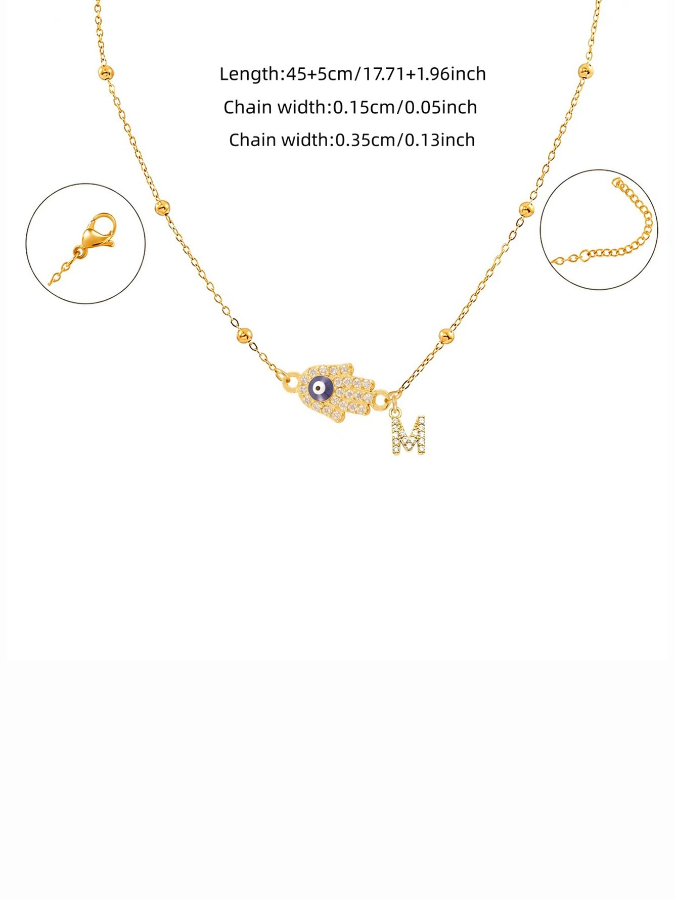 Gold Solid Pendant Necklace