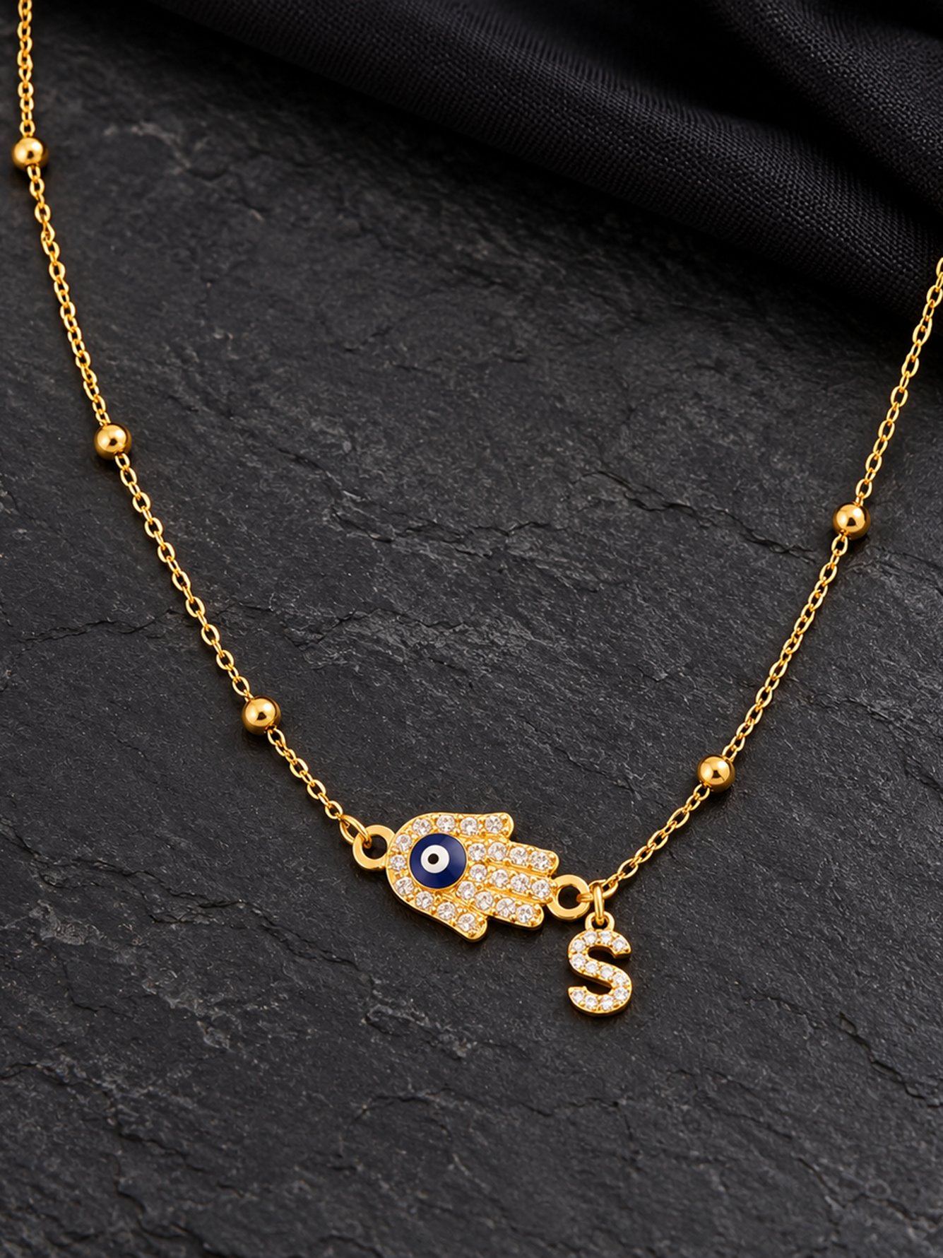 Gold Solid Pendant Necklace