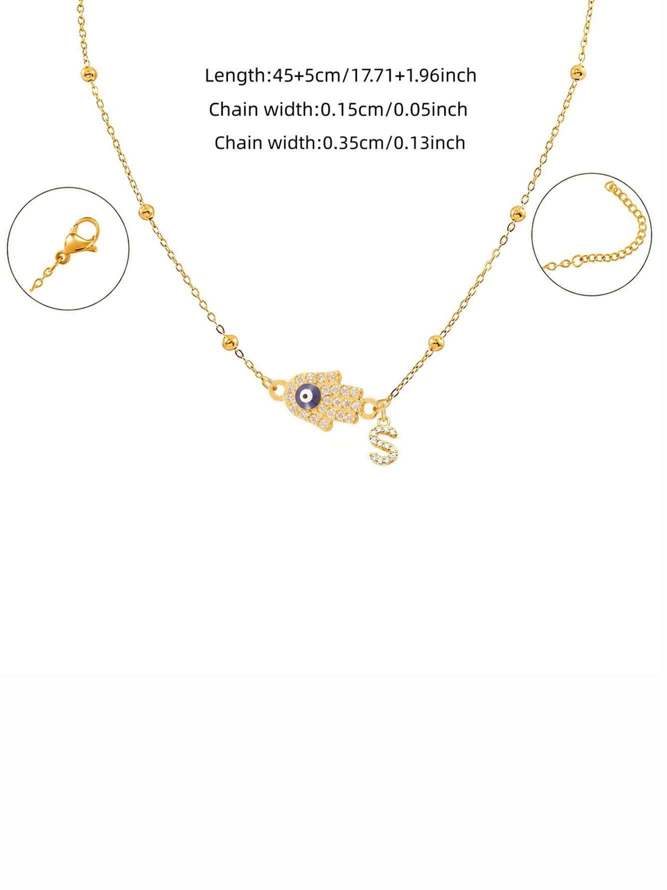 Gold Solid Pendant Necklace