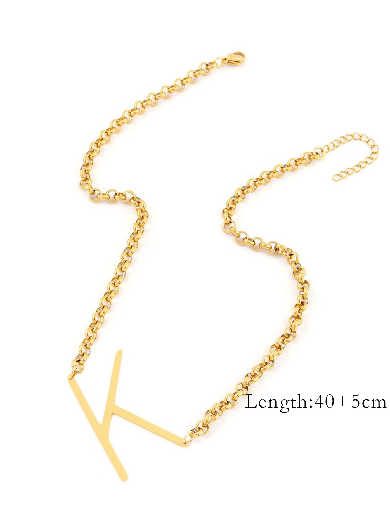 Gold Solid Pendant Necklace