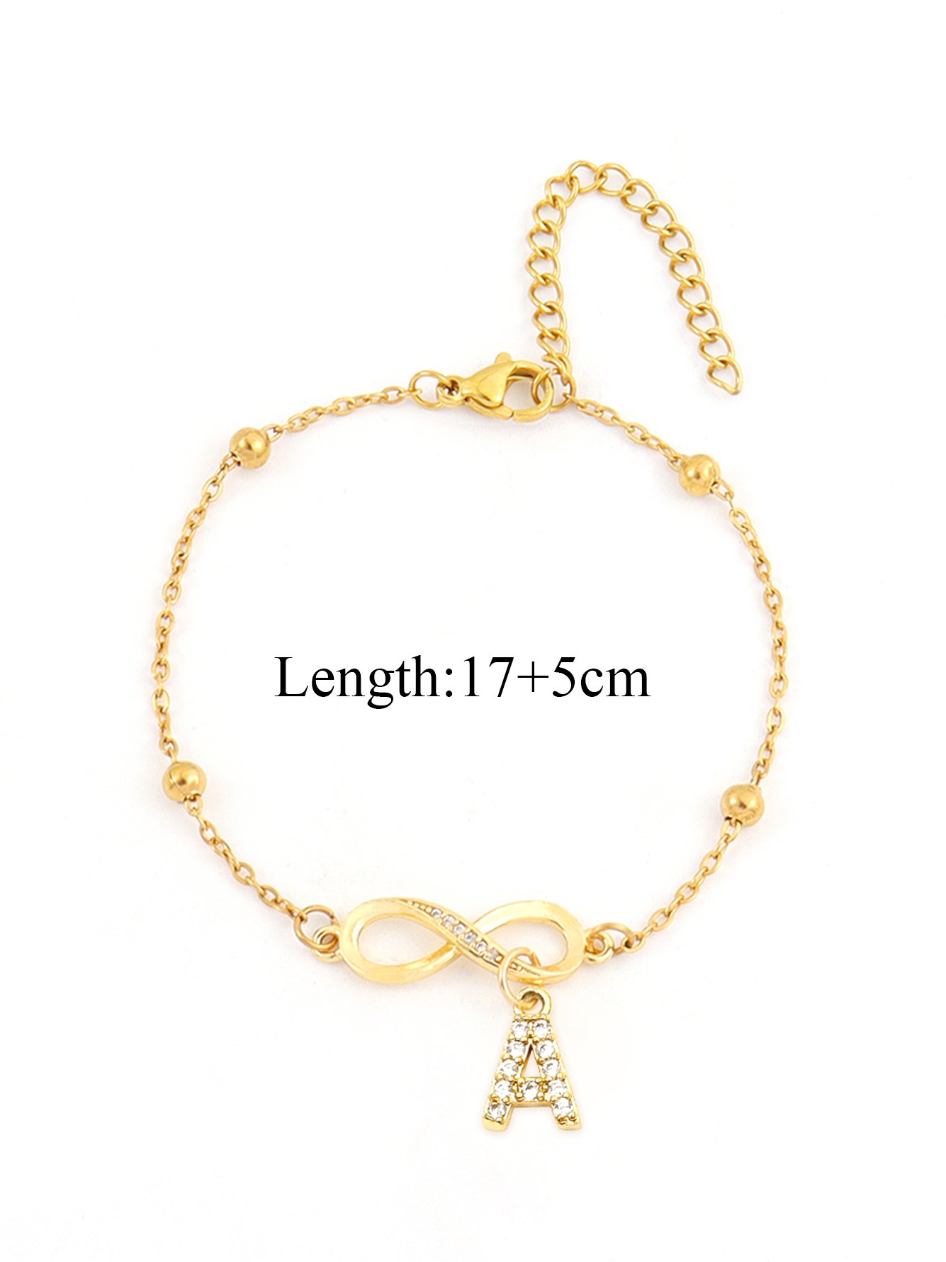 Gold Solid Charm Bracelet
