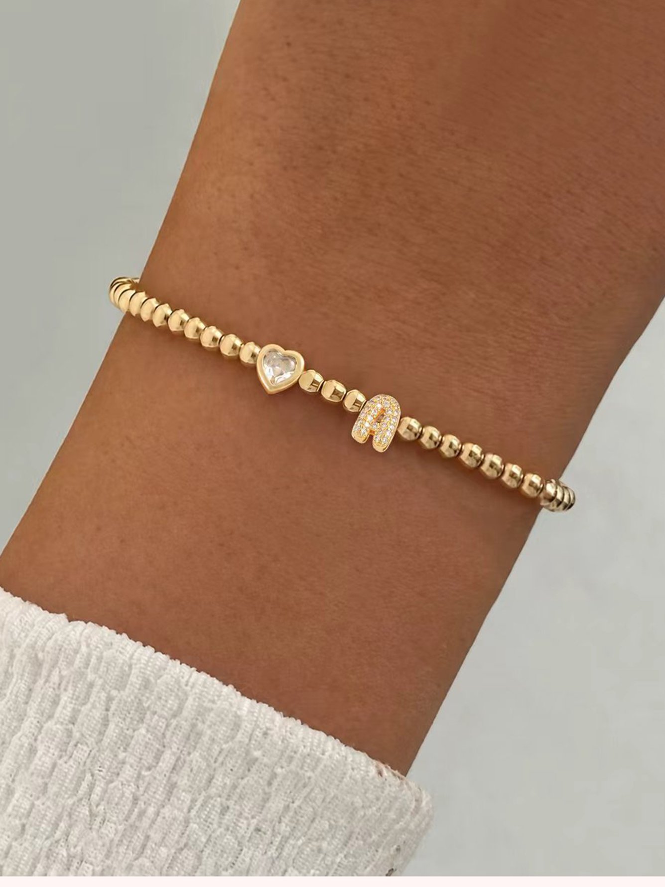Gold Solid Link Bracelet