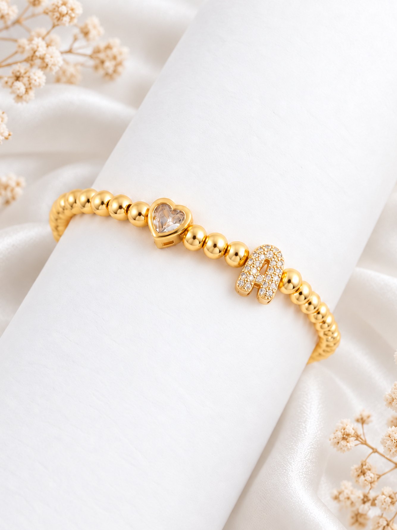 Gold Solid Link Bracelet